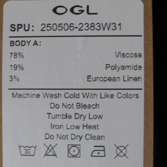 OGL Navy Linen Blend High Waist Side Pocket Flare Pants Size XS - Picture 3 of 9